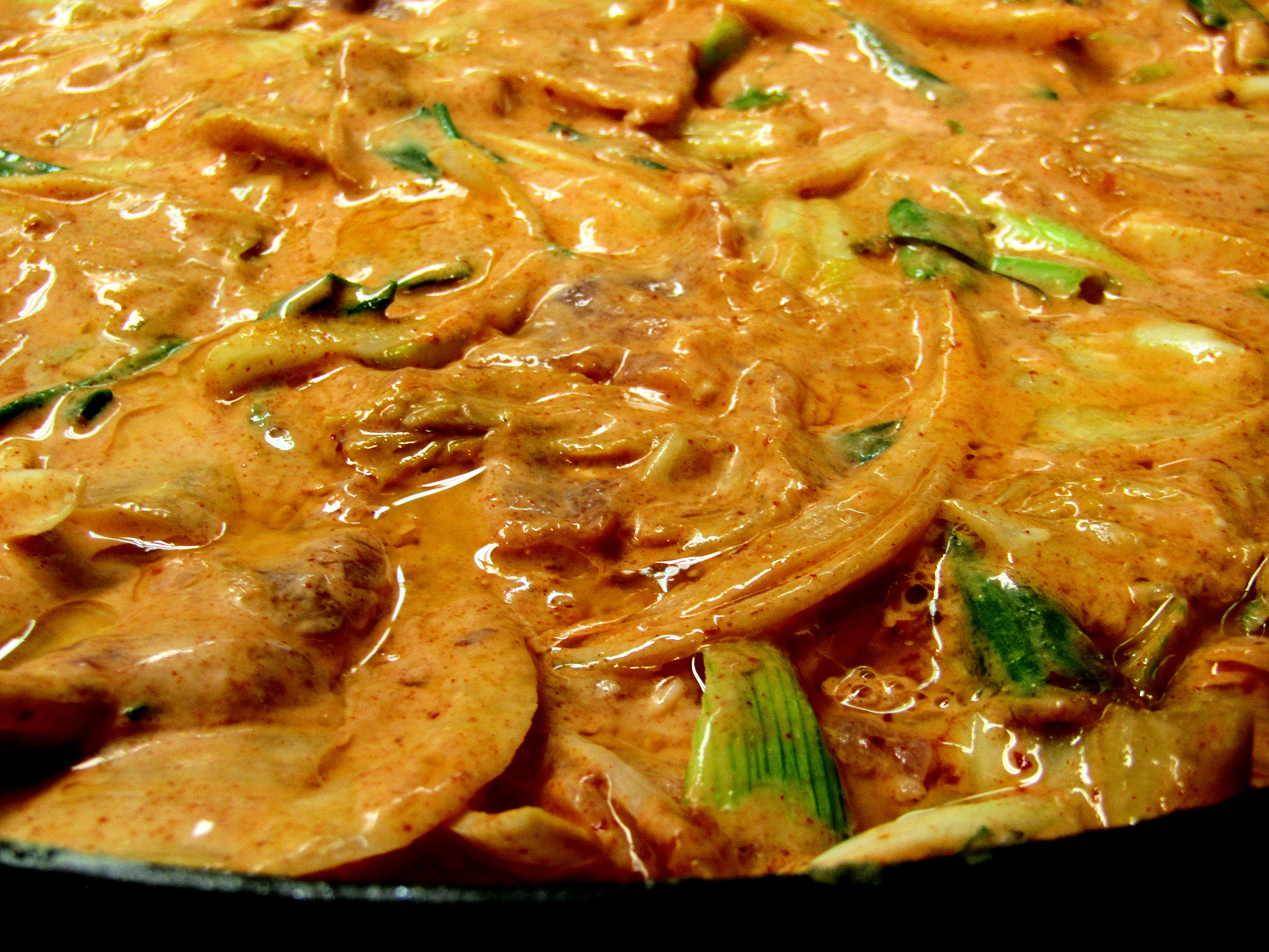 kimchi-jeon cooking
