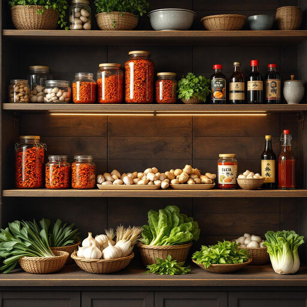 AI rendition of a Korean Pantry