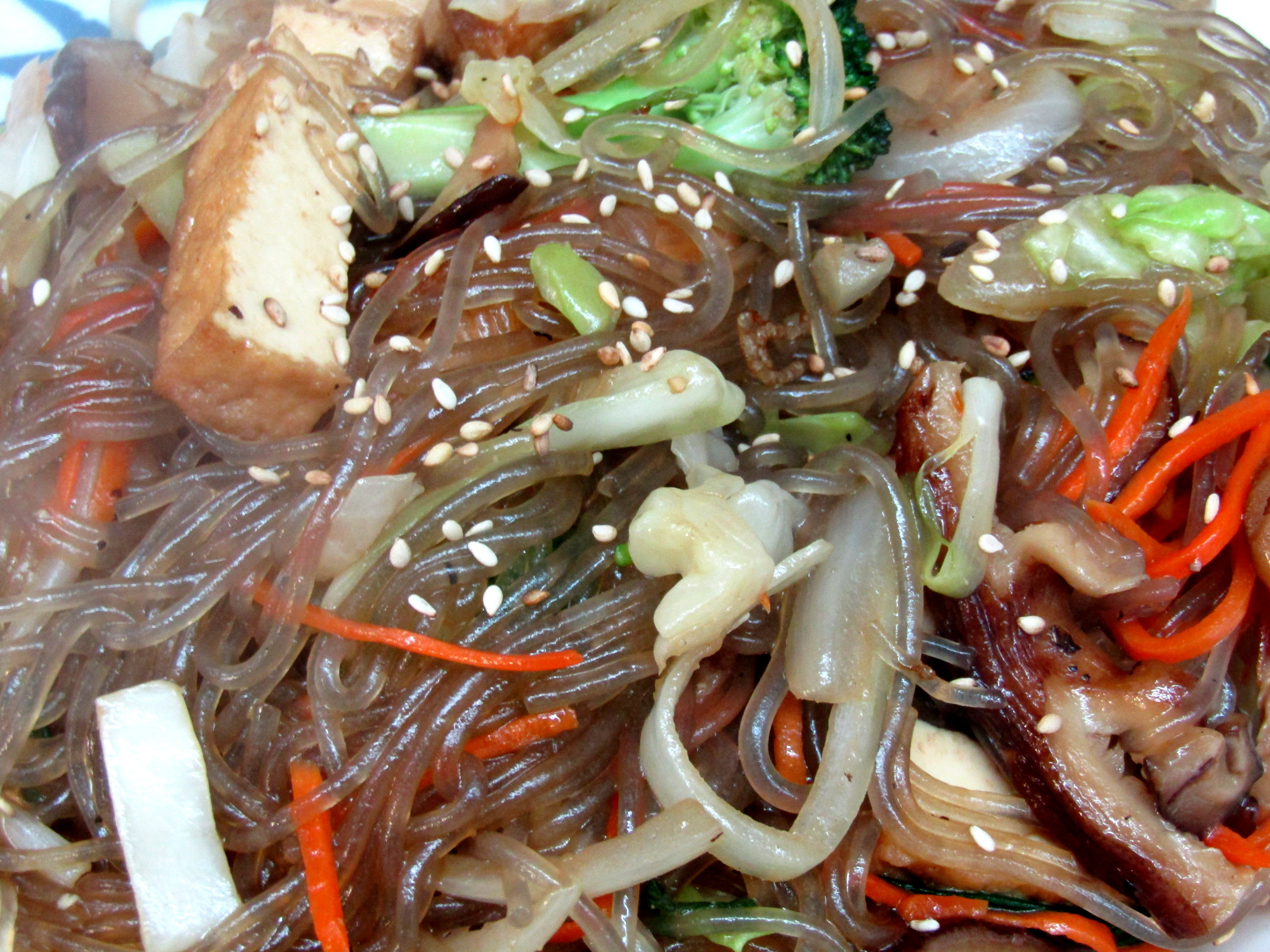 japchae with tofu